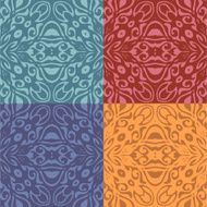 Set of colorful patterns (seamlessly tiling)