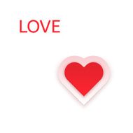 Abstract Red Paper Heart Vector