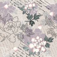 Pattern with peonies