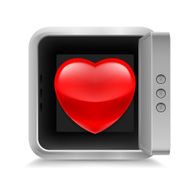 Heart in safe