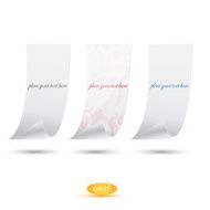 Colorful ribbon and white paper card