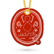 The 8 of March element Embroidery imitation