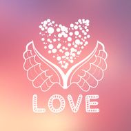 Abstract background with text for love confession N4