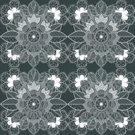 lace Decorative Floral Ornamental Seamless Pattern N2
