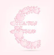 Font of hearts vector illustration N17
