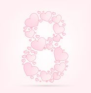 Font of hearts vector illustration N21