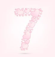 Font of hearts vector illustration N22