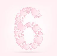 Font of hearts vector illustration N23