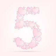 Font of hearts vector illustration N24