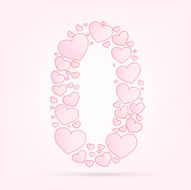 Font of hearts vector illustration N28