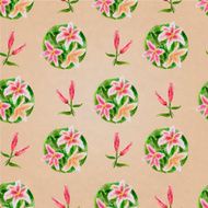 Seamless floral pattern with lilies N3