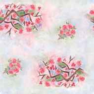 Seamless floral pattern with sakura