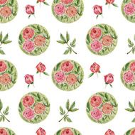 Seamless floral pattern wiht peony