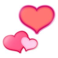 Soft heart stickers