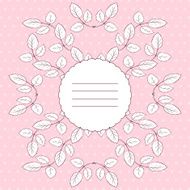 Floral card with leaves