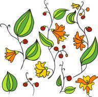 line drawing doodle flowers