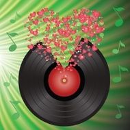 vynil and heart