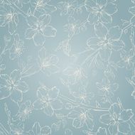 Cherry blossom seamless pattern N4
