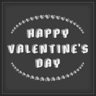 happy valentine&#039;s day with vintage typography