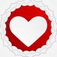 Stylish red heart background Vector illustration N2