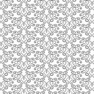 Elegant curly black and white pattern