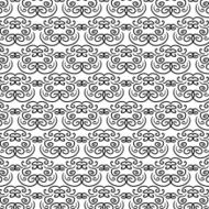 Elegant oriental black and white pattern