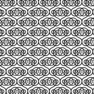 Black and white pattern with round forms