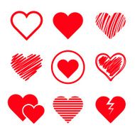 vector hearts set N5