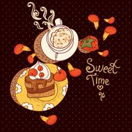 Sweet Time Vector Illustration