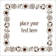 floral frame N166