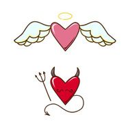 Angel and demon hearts