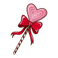 Sweet heart candy isolated on white