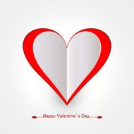 Happy valentine&#039;s day card for heart design vector illustration