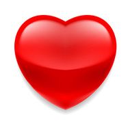 Red glass heart N2