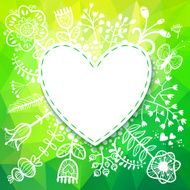 Spring Heart card with Flower N3