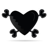 sweet and cute heart vector illustration