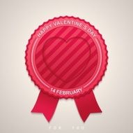 Round label for Valentine&#039;s Day N2