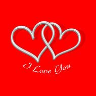 Pair of Heart on Love Background N2