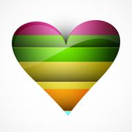 Beautiful stylish colorful heart card for valentine&#039;s day background