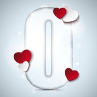 Alphabet Letters With Red Heart Valentine Day N33