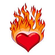 flaming hearts