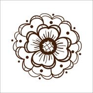 Abstract graphic flower isolated on white N2