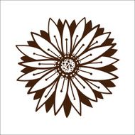 Abstract graphic flower isolated on white N7