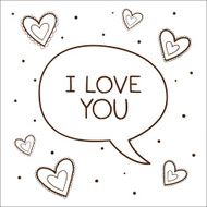 Bubble with declaration of love