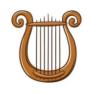 Lire musical instrument isolated on white