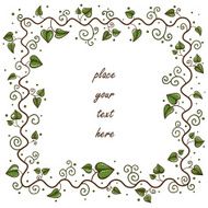 Leaves frame Greeting card concept