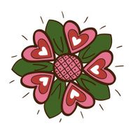 Flower with hearts N2