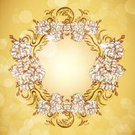 Floral frame in vintage style