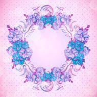 Floral frame in vintage style N3