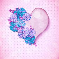Valentine's day floral background with hearts